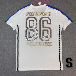 Victoria’s Secret PINK Sequin Bling Rainbow 86 Short Sleeve Tee - New With Tags